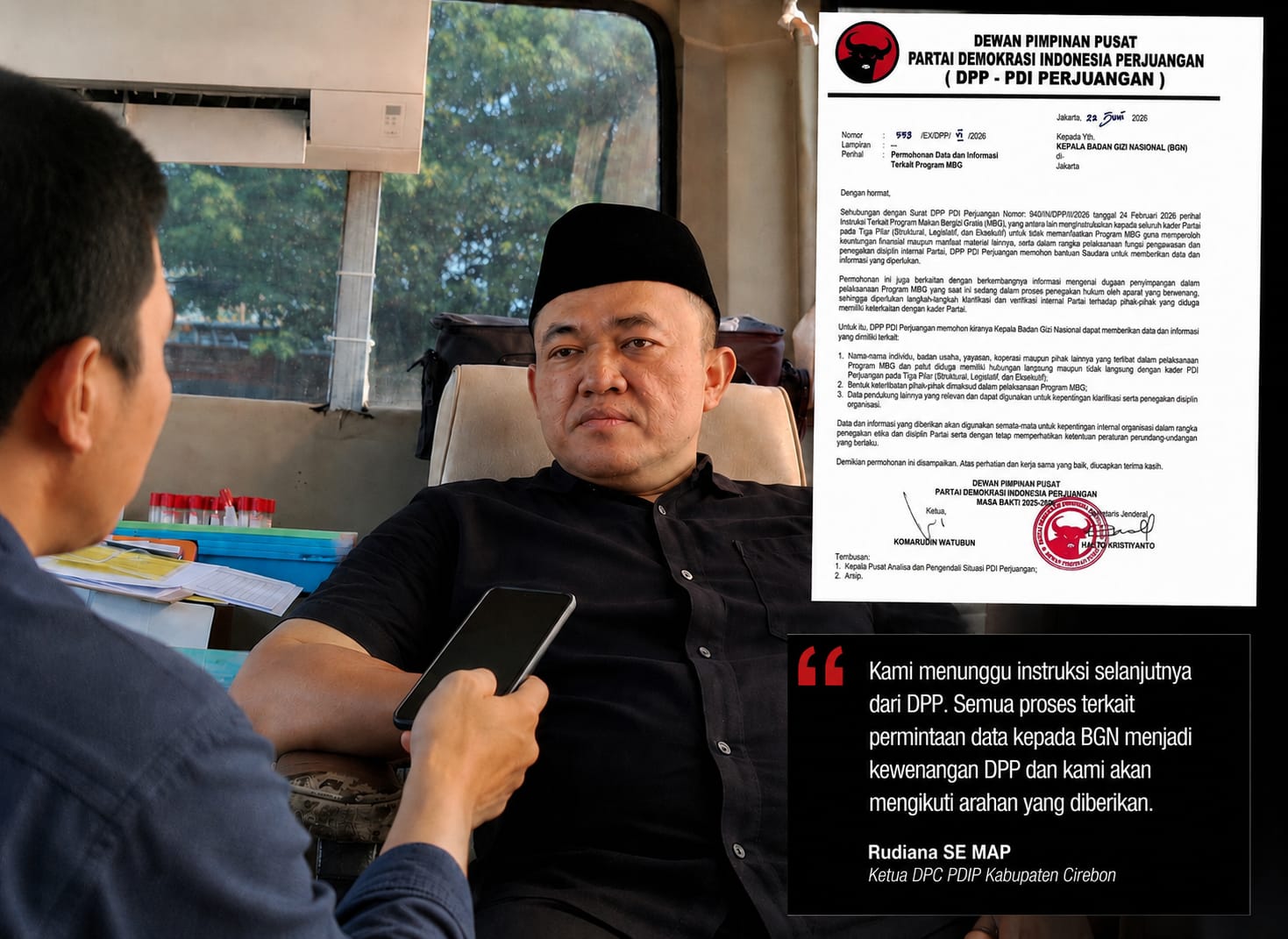 DPC PDIP Tunggu Arahan DPP, Telusuri Dugaan Keterlibatan Kader di Program MBG