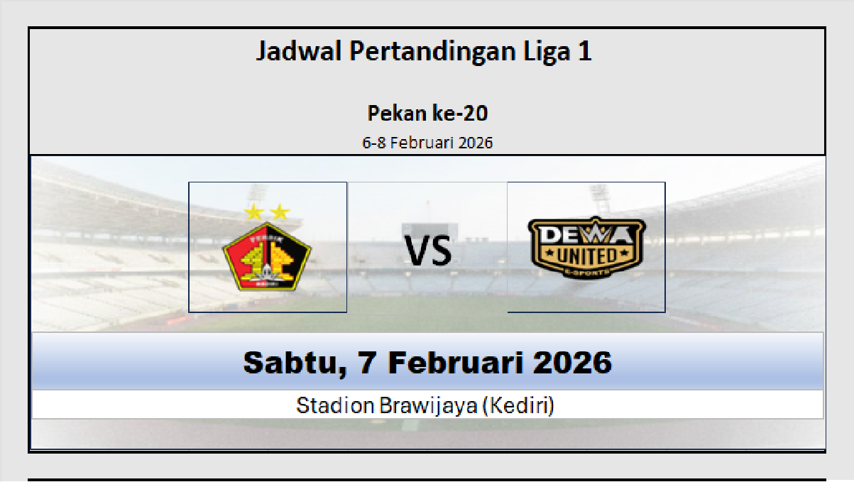 Persik vs Dewa United, Pertarungan Sengit Tengah Klasemen, Jadwal Pertandingan, dan Head-to-head