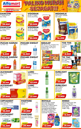 Promo Paling Murah Sejagat Alfamart Periode 01-07 Maret 2026: Solusi Belanja Cerdas Dan Praktis!