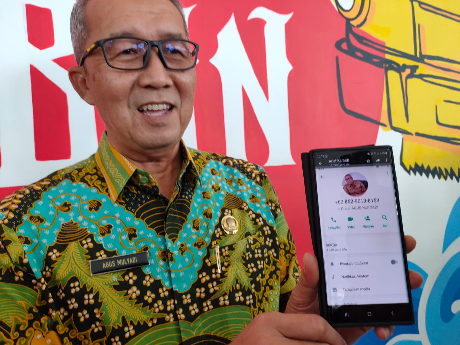 Modus Donasi Masjid, Nama Sekda Dicatut Nomor Whatsapp Baru