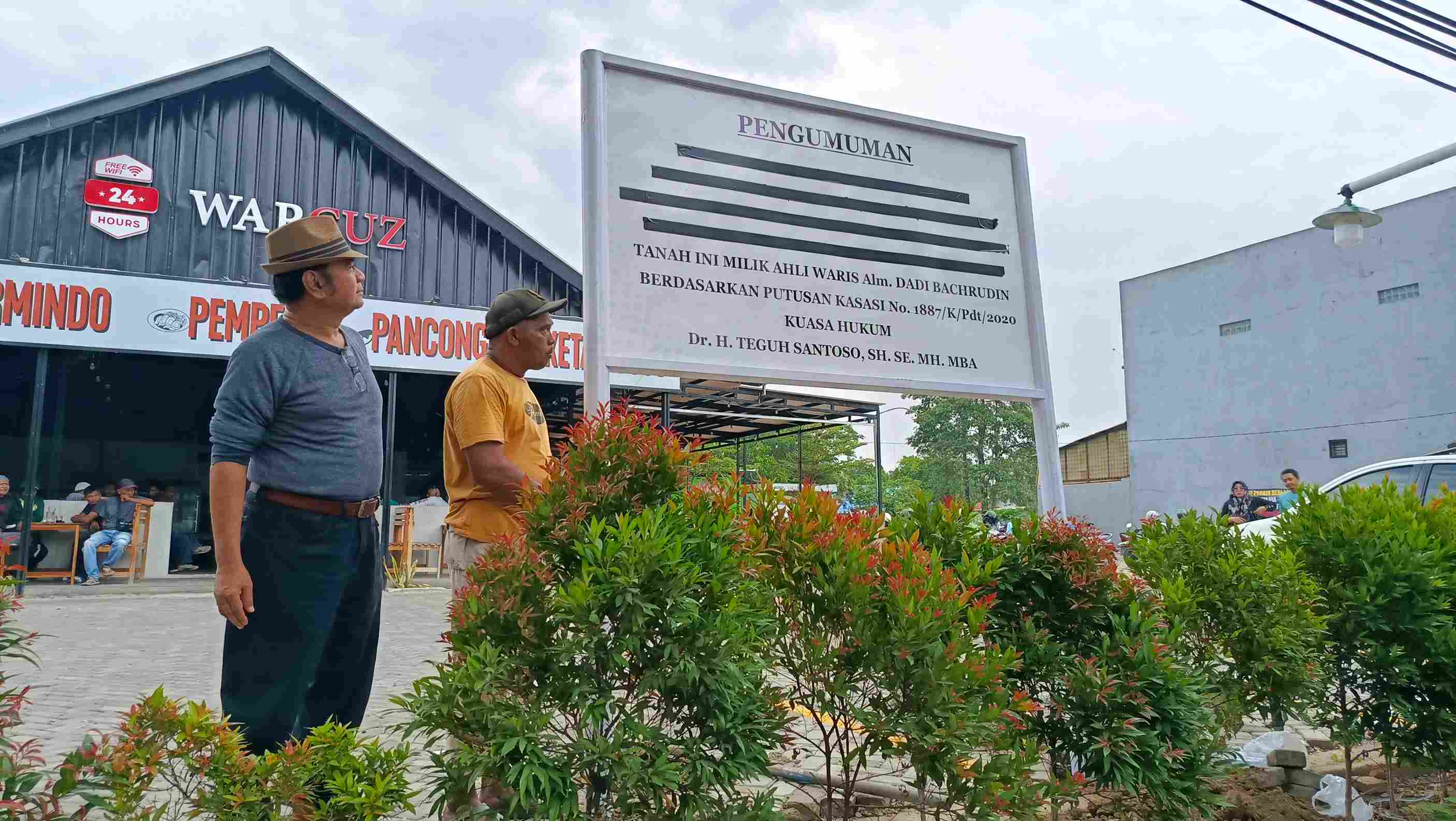 Polemik Tanah Cipto Berlanjut, Pihak Dadi Bachrudin Pasang Plang Lagi
