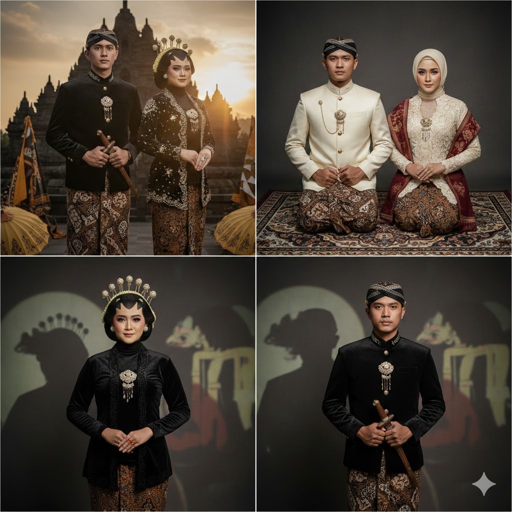 Prompt Gemini AI Pasangan Prewedding Adat Jawa Terbaru, Tampil Serasi Bersama Pasangan