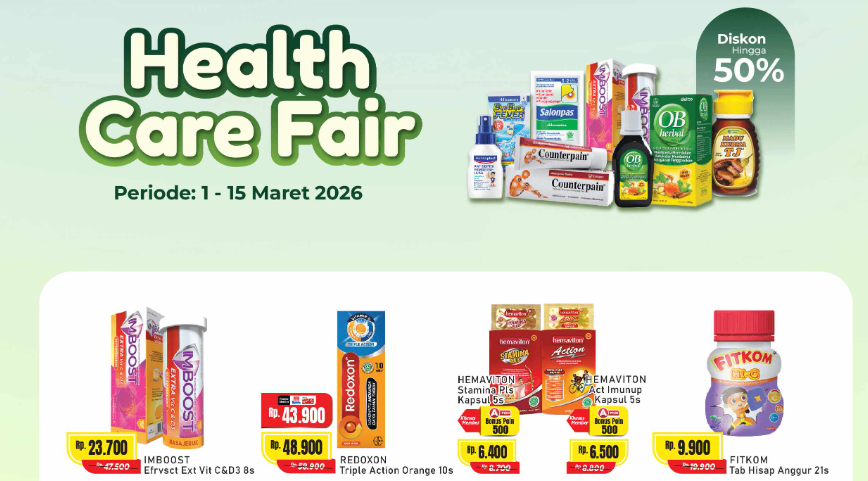 Promo Terbaru Alfamart Health Care Fair, Solusi Pertolongan Pertama Saat Mudik