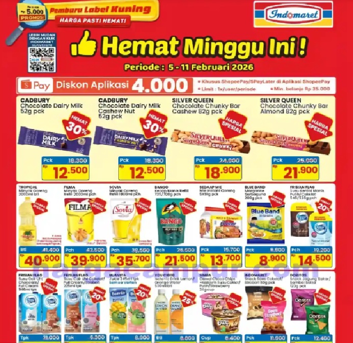 Promo Indomaret Hemat Minggu Ini Periode 5 - 11 Februari 2026, Ada Minyak Goreng Rp35.700 2L
