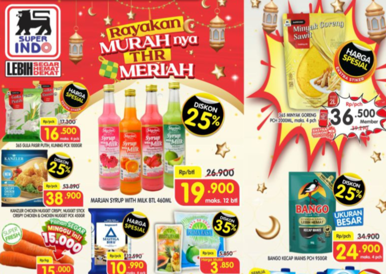 Promo Super Indo Rayakan Murahnya THR Meriah Periode 05-11 Maret 2026. Daging Rendang Hanya Rp14.490.