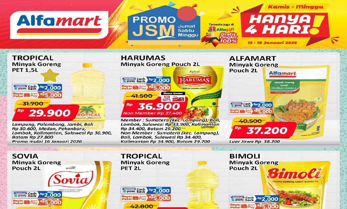 Promo Alfamart Hari Ini 18 Januari 2026: Mie Sedaap 5 Pcs Cuma Rp 14.100 