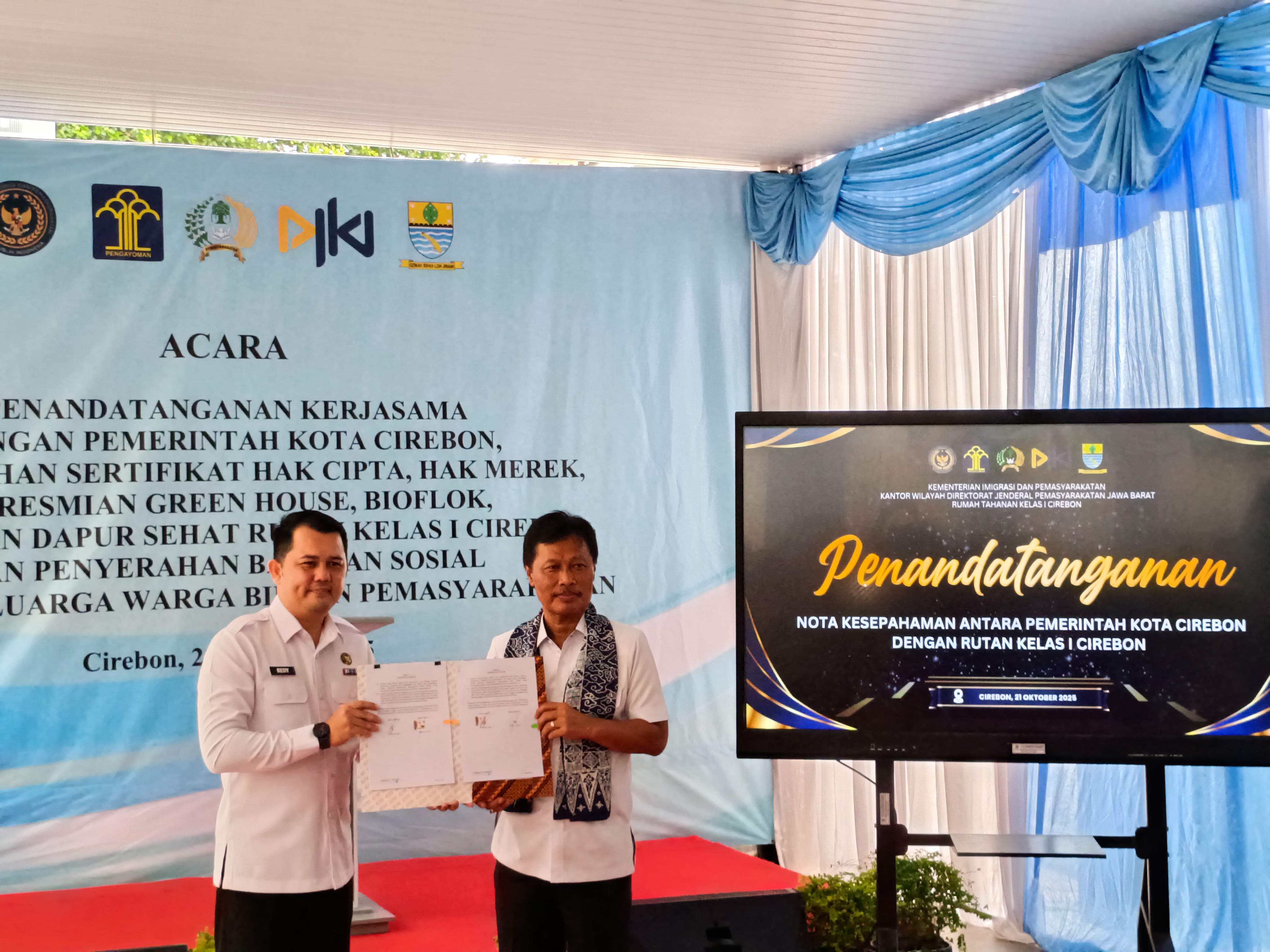 Pemkot Cirebon dan Rutan Kelas I Cirebon Tandatangani Nota Kesepakatan