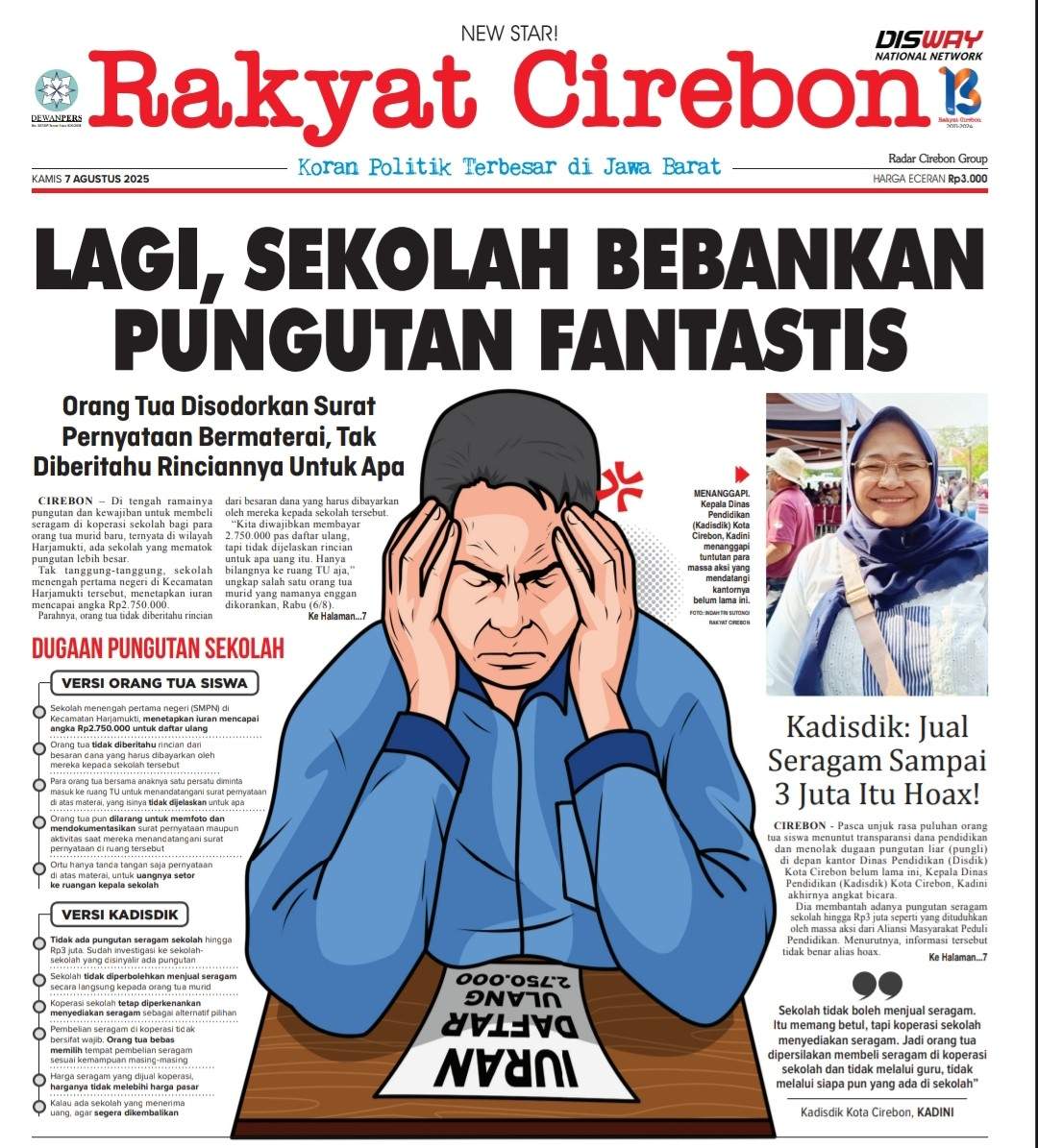 Lagi, SMP di Harjamukti Bebankan Pungutan Fantastis untuk Orang Tua Siswa