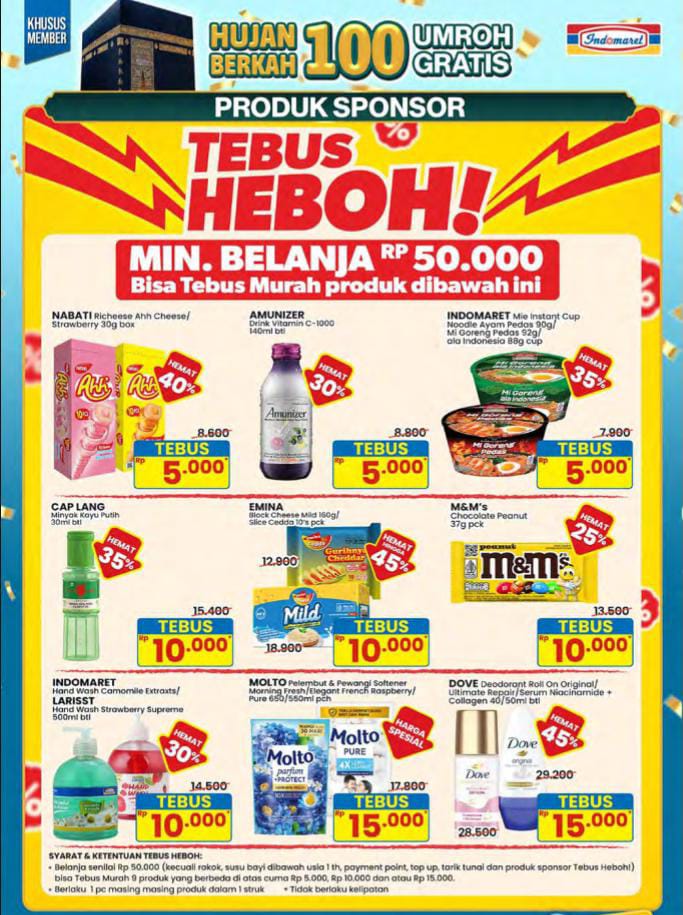 Promo Tebus Murah Indomaret Terbaru Hari Ini, Minyak Goreng dan Beras Harga Spesial!