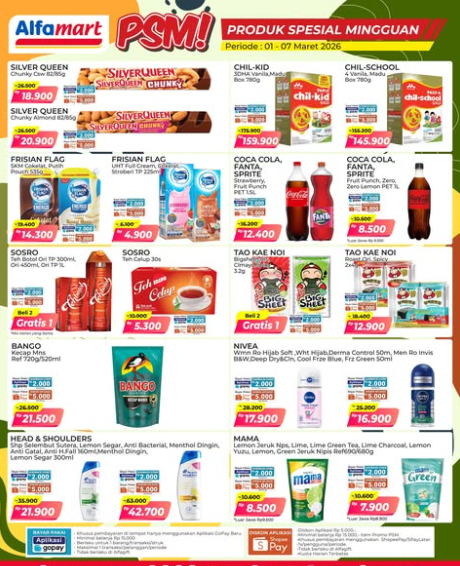 Katalog Promo PSM Alfamart Periode 01 - 07 Maret 2026: Belanja Hemat Awal Bulan