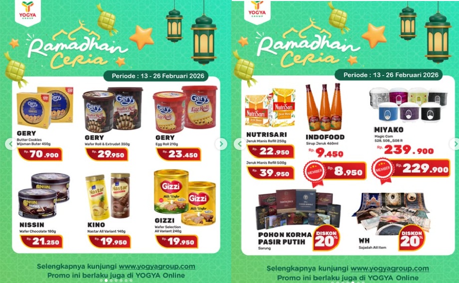 Ramadhan Ceria Sarung Atlas BHS Diskon 20% di Promo Yogya Group Terbaru Hari Ini - 26 Februari 2026