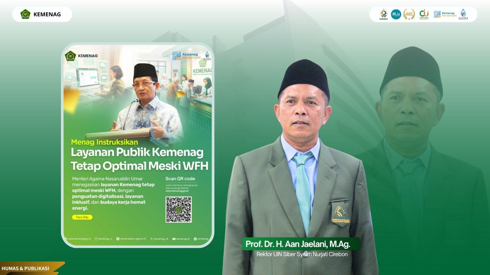 Kebijakan WFH Kemenag Dorong Transformasi Layanan Publik, UIN Siber Syekh Nurjati Cirebon Siap Beradaptasi