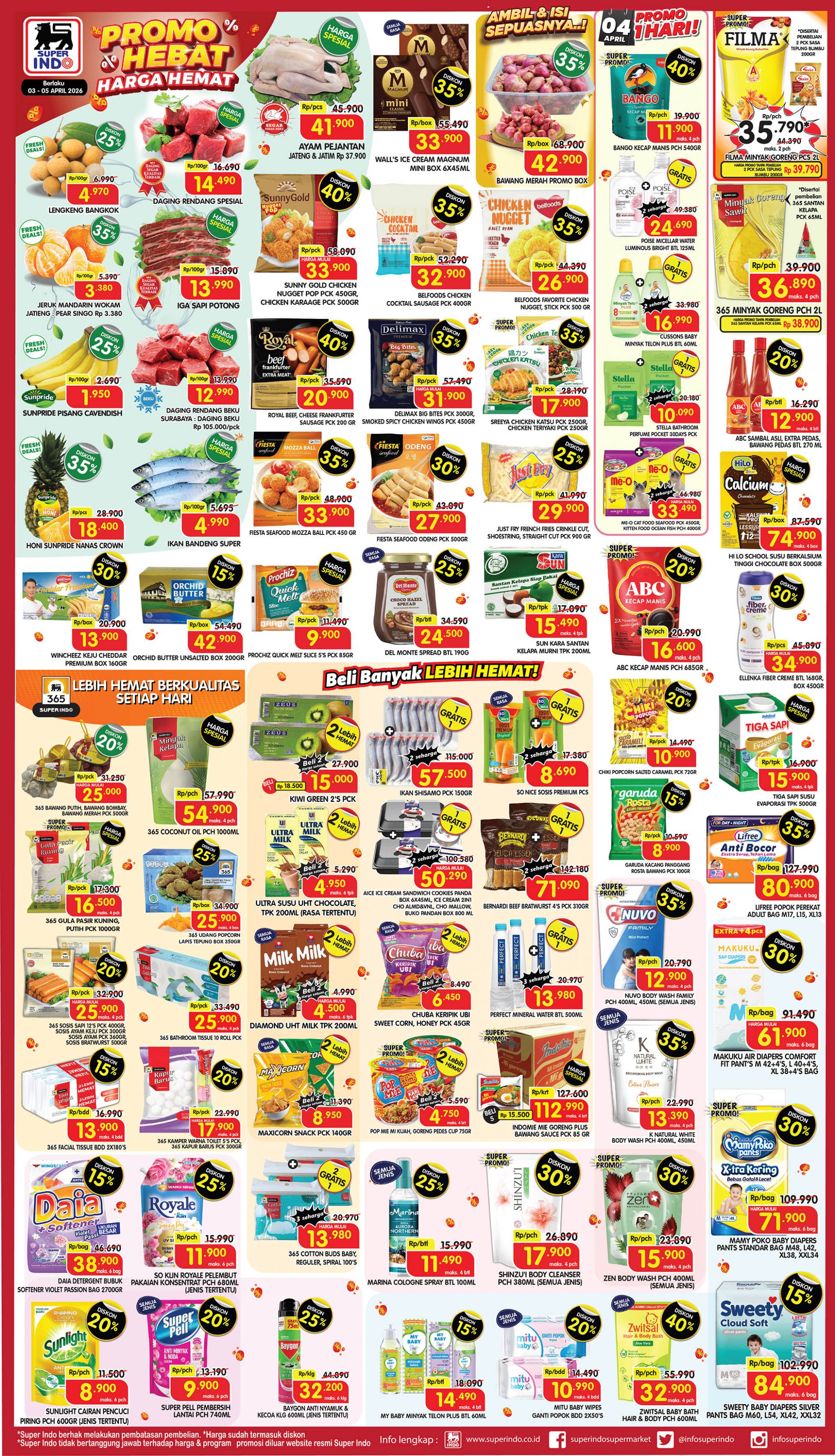 Katalog Promo Superindo Terbaru 3-5 April 2026: Sayur Segar dan Buah Diskon 45%
