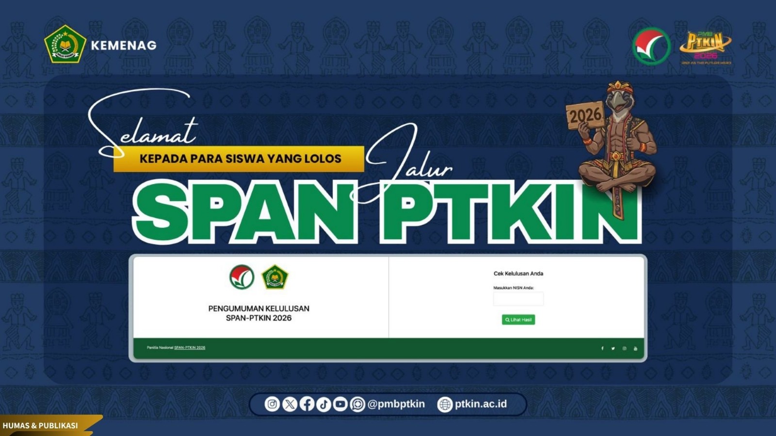 Hasil SPAN-PTKIN 2026 Diumumkan, Lebih dari 82 Ribu Peserta Lolos Seleksi Tanpa Tes