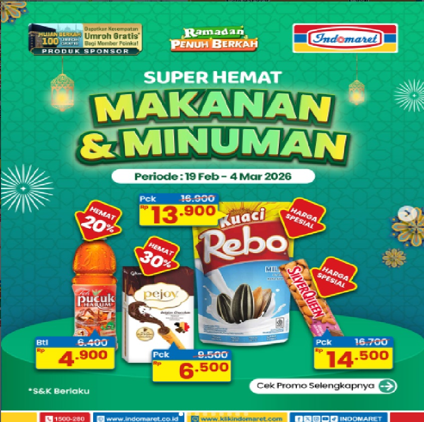 Wajib Tahu! Diskon 30% Produk Makanan dan Minuman, Promo Terbaru Indomaret Sampai 4 Maret 2026