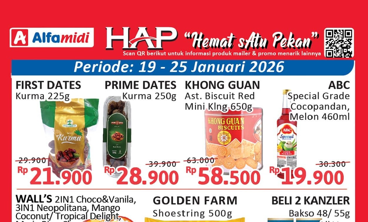 Promo JSM Alfamidi Periode 21-15 Januari 2026: Beras Premium Cuma Rp 70.000