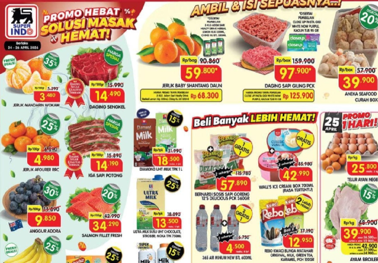 Promo JSM Superindo Periode 24-26 April 2026: Diskon Fresh Deals 35% 