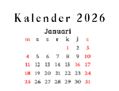 Daftar Tanggal Merah Januari 2026: Hari Libur Nasional, Cuti Bersama, dan Long Weekend