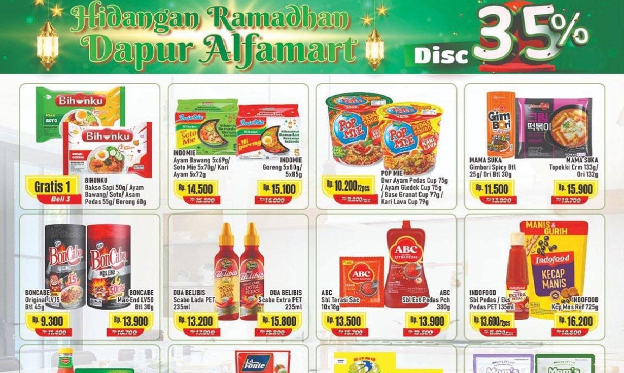 Katalog Promo Alfamart Ramadhan: Harga Spesial Paket Bukber & Kebutuhan Dapur Diskon 35%