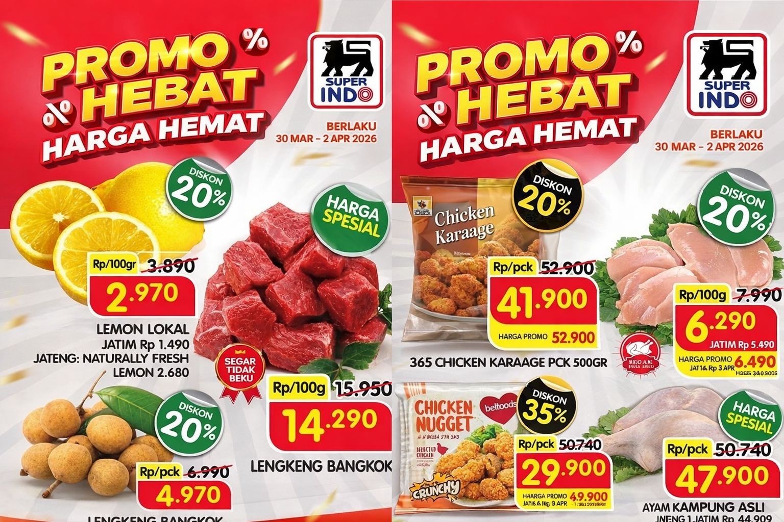 Promo Superindo 31 Maret 2026: Diskon Daging Segar dan Frozen Food hingga 35%!