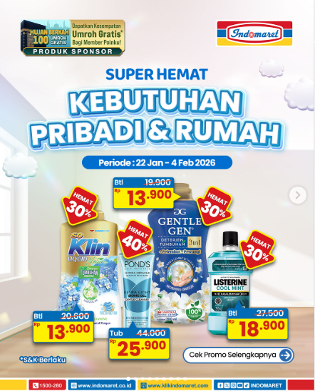 Mulai Hari Ini! Promo JSM Indomaret 22 Januari–4 Februari 2026