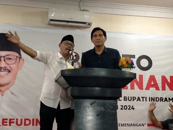 Unggul Telak, Lucky-Syaefudin Sampaikan Pidato Kemenangan