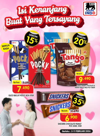 Promo Superindo Isi Keranjang Buat yang Tersayang : Cokelat Valentine's Diskon hingga 35%