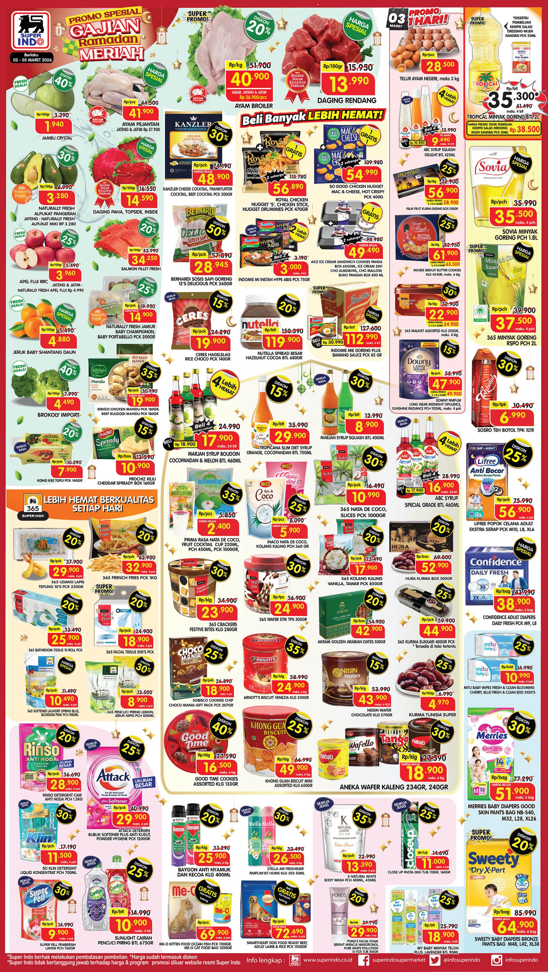 Promo Superindo Weekday 30 Maret - 2 April 2026: Daging Sapi dan Ayam Mulai Rp12 Ribuan