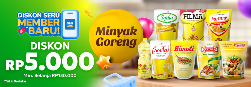 Khusus Member!  Belanja Minyak Goreng Jauh Lebih Hemat Di Klik Indomaret. Minyak Goreng 2L Rp40.400