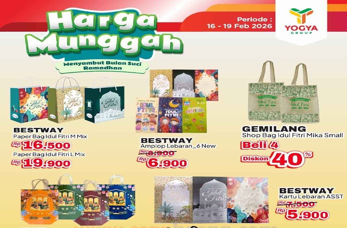 Hari Terakhir Promo Yogya Group: Sirup Marjan Rp 18.950 dan Diskon 50% Tas Idul Fitri, Cek Katalognya!