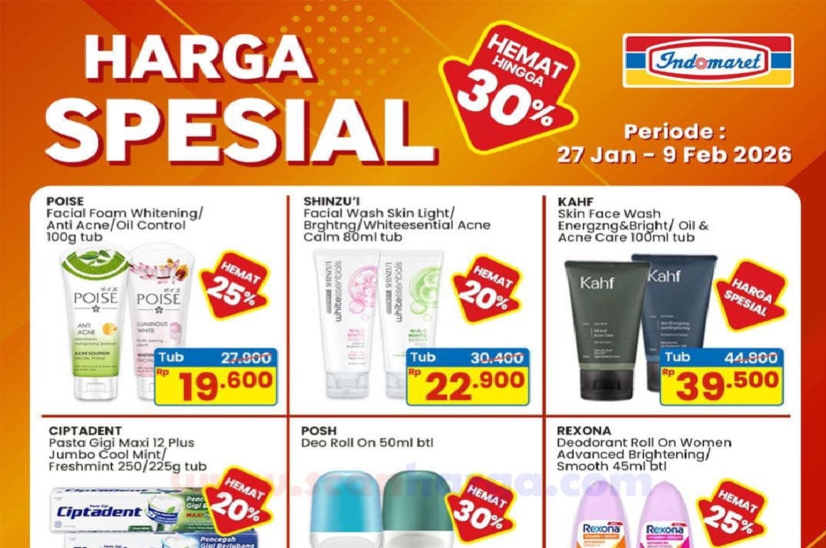  Promo Indomaret Harga Spesial Hemat Hingga 20% Periode 8-9 Februari 2026