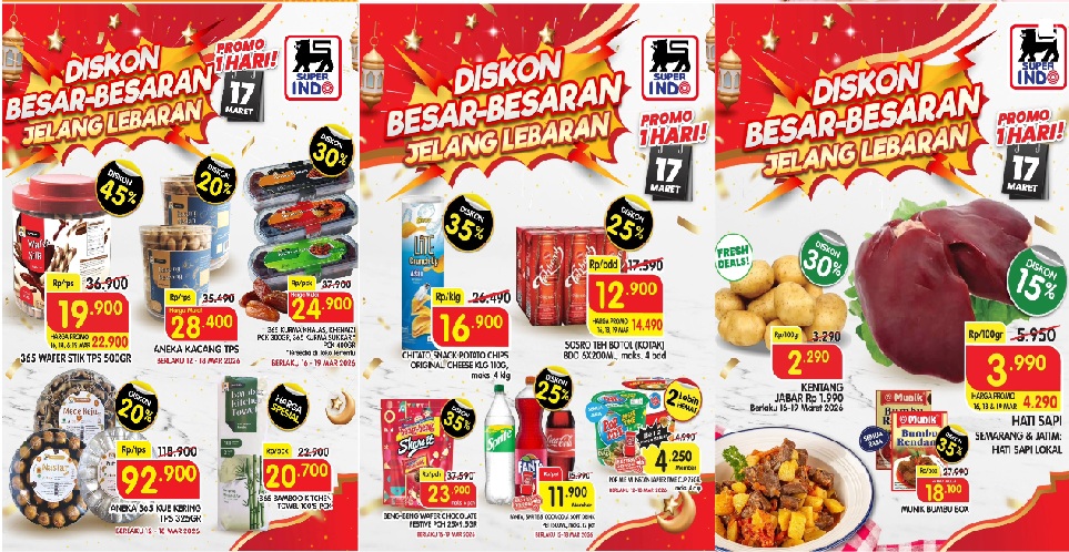 Diskon Besar-besaran Jelang Lebaran Hemat 45%! Promo Superindo Weekday hingga 18 Maret 2026