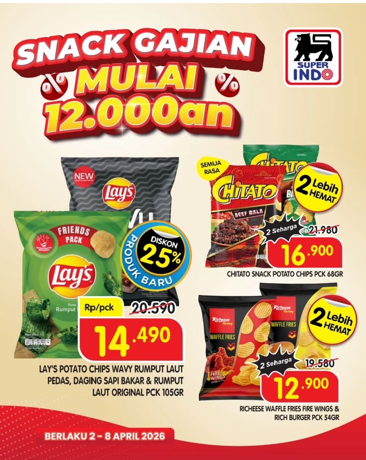 Promo Superindo Minggu Ini Periode 2-8 April 2026: Snack dan Susu Mulai Rp6.000-an!