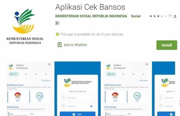 Syarat dan Cara Menggunakan Aplikasi Cek Bansos Kemensos
