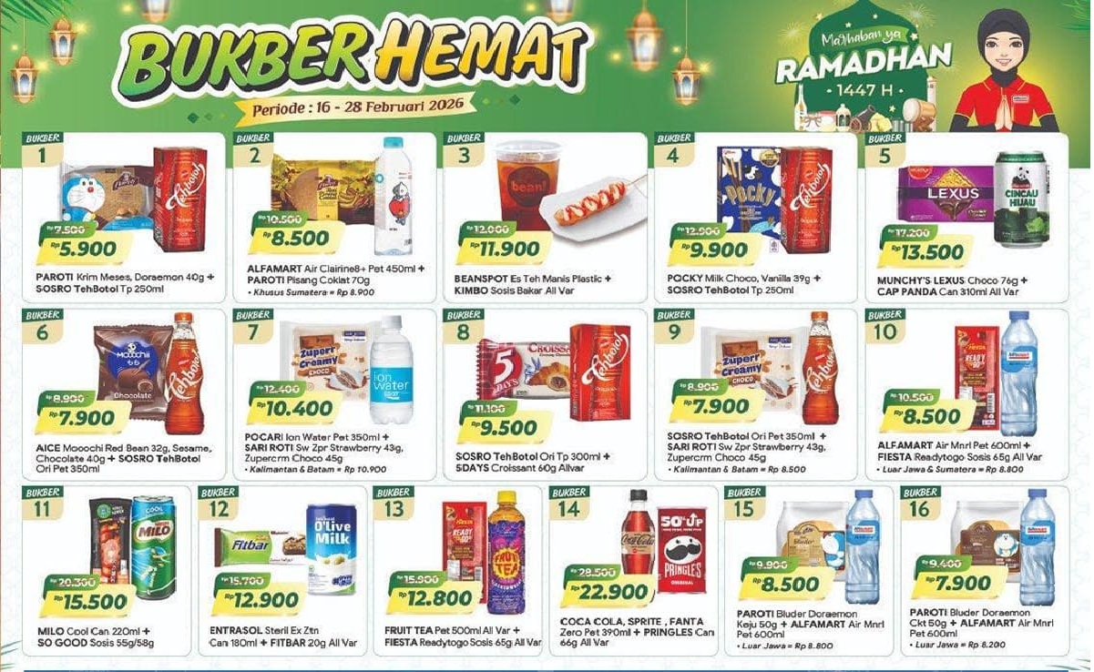  Promo Alfamart Spesial Ramadhan Periode 16-28 Februari 2026: Diskon Bukber Hemat & Pasangan Hemat