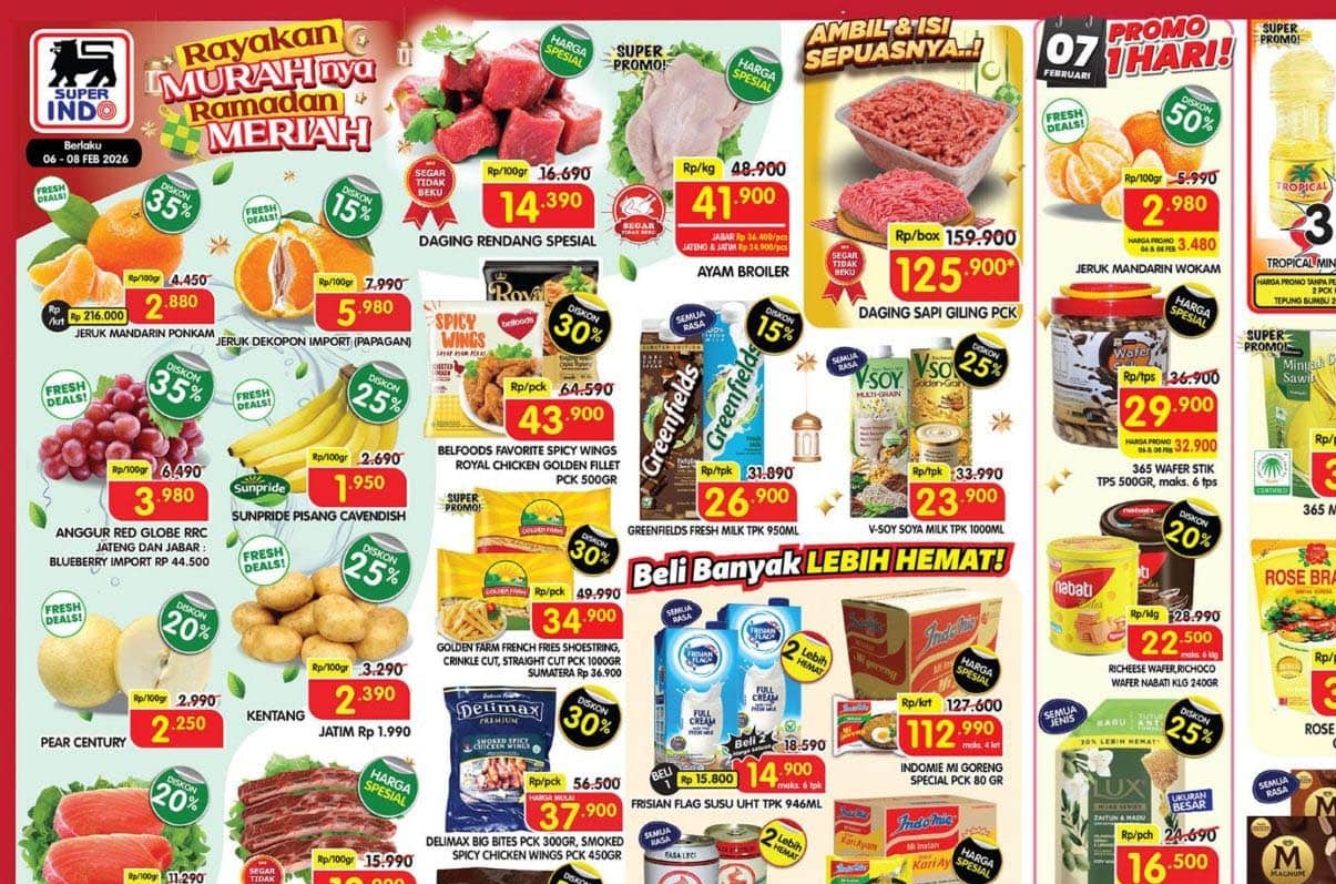 Promo Superindo Hari Ini 8 Februari 2026: Minyak Goreng Super Promo 