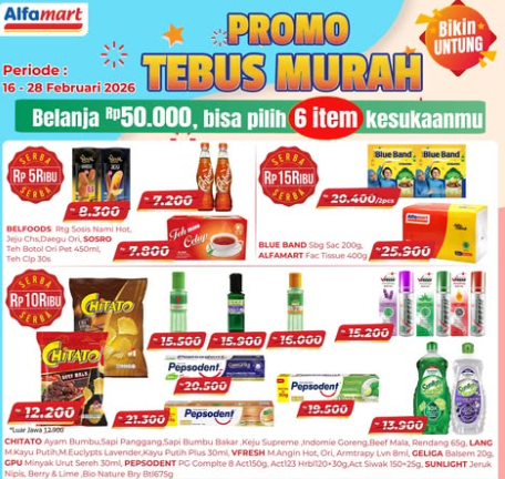 Promo Tebus Murah Alfamart, Belanja Cerdas, Hemat Ngga Bikin Boncos.