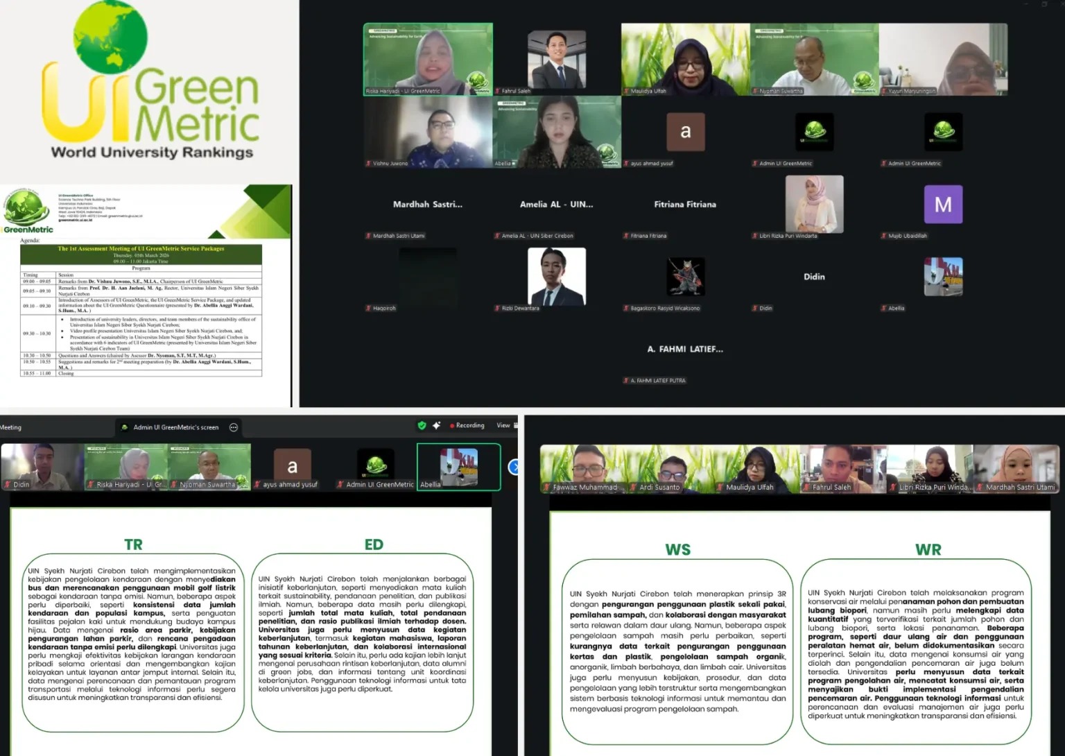 UI GreenMetric 2026 Jadi Momentum Penguatan Kampus Hijau UIN SSC