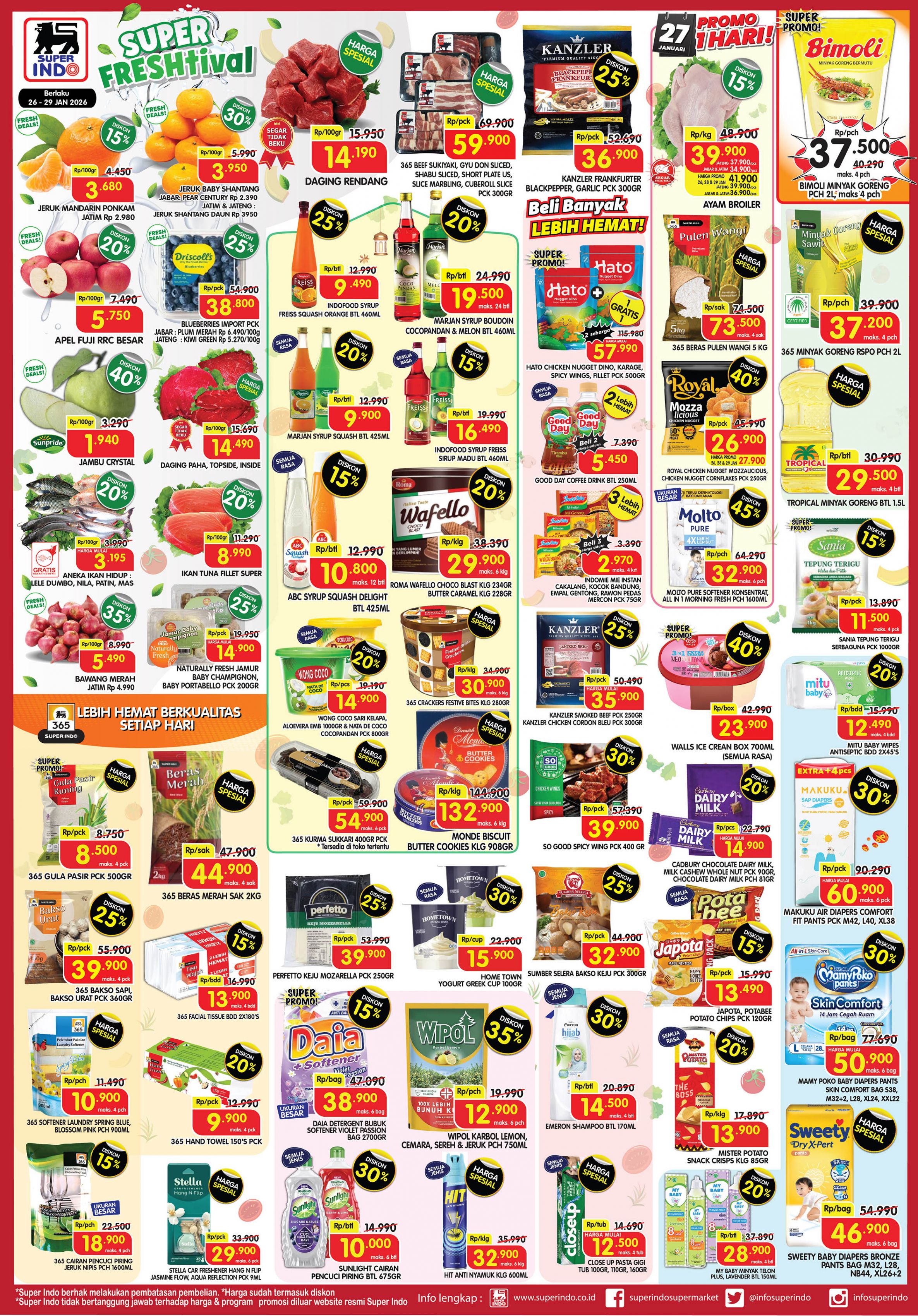 Borong Sekarang! Katalog Promo Freshtival JSM Superindo: Diskon Gila Daging dan Buah