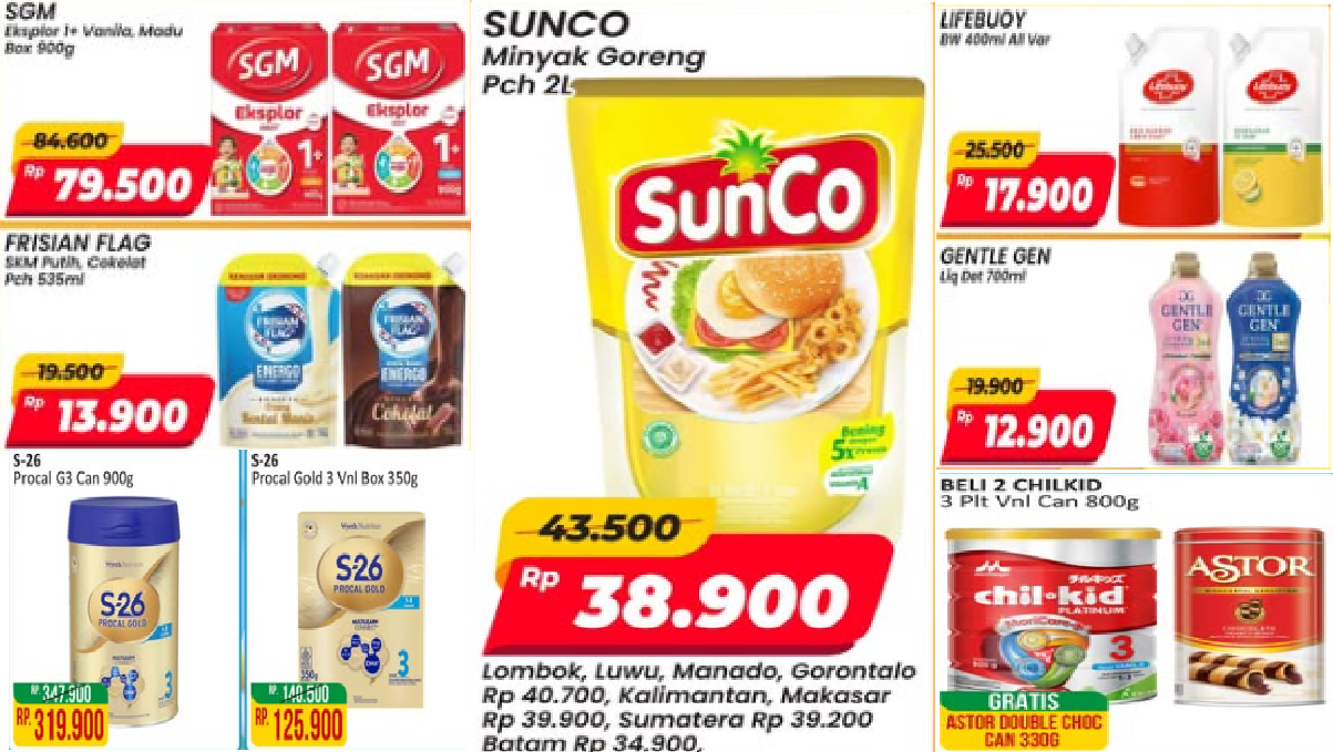 Katalog Promo JSM Alfamart 6-8 Februari 2026, Minyak Rp 36.900, Susu Bubuk 29.800, Sunscreen Beli Gratis 1