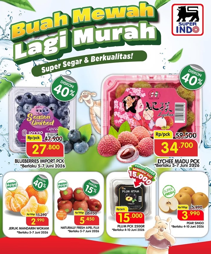 Promo Superindo Juni 2026: Diskon Buah Segar Mulai Rp1.480, Mangga Manalagi Diskon 35%!