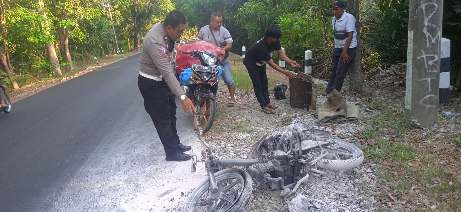 Motor Meledak di Tanjakan Plangon, Langsung Terbakar, Ini Dugaan Penyebabnya...