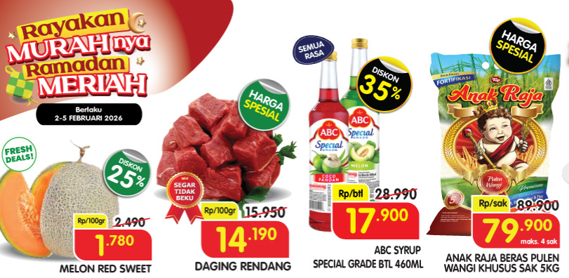 Promo Superindo Hari Ini Rabu, 04 Februari 2026: Daging Sapi, Minyak Goreng & Beras Harga Murah