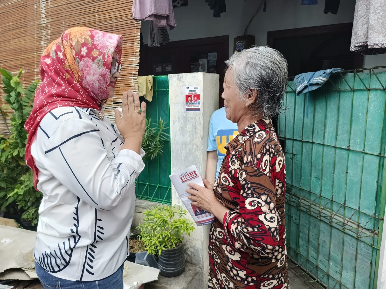 Cawawalkot Nomor Urut 1 Fitria Pamungkaswati Sapa Warga Pekalangan Utara