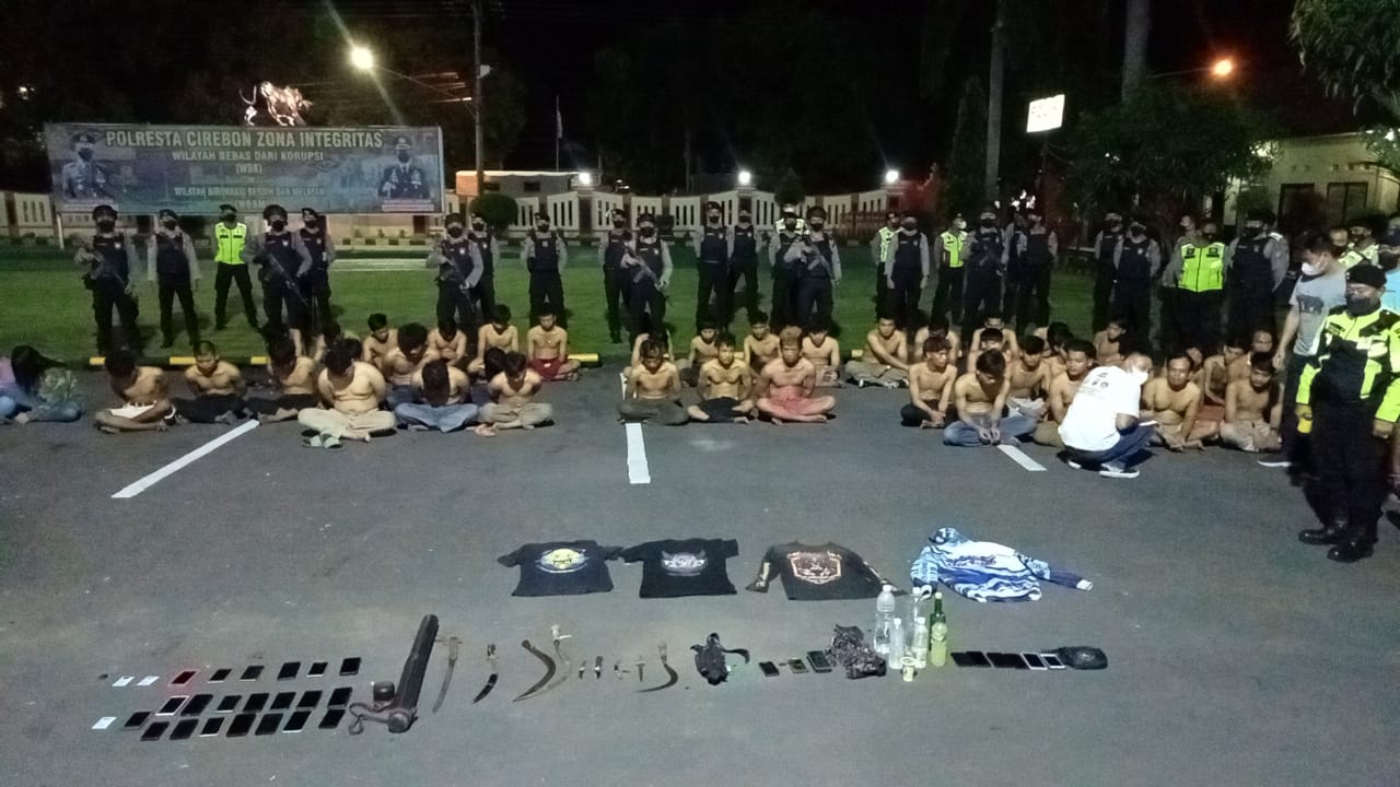 Habisi Geng Motor di Kabupaten Cirebon, 44 Anggotanya Diciduk, 4 Perempuan