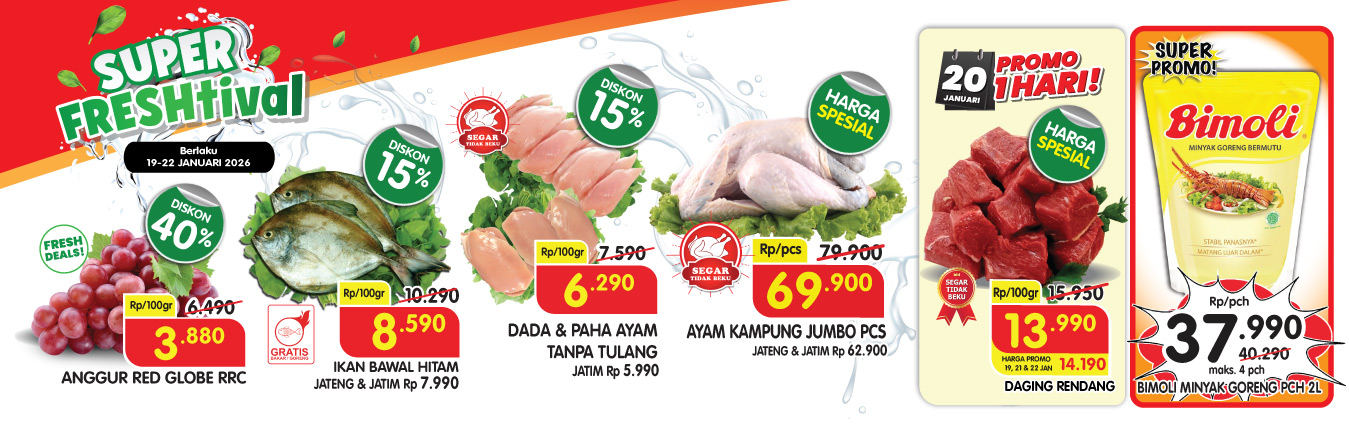 Katalog Promo Superindo Januari 2026: Minyak dan Daging Diskon Drastis!