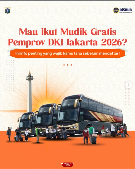  Kuota Terbatas! Pendaftaran Mudik Gratis DKI Jakarta 2026 dan Cara Daftarnya