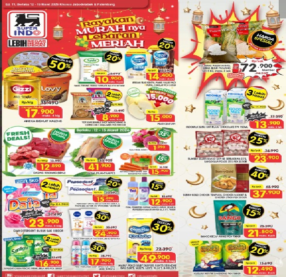 Rayakan Murahnya Lebaran Meriah Hemat 50%! Promo JSM Superindo Terbaru Periode hingga 18 Maret 2026