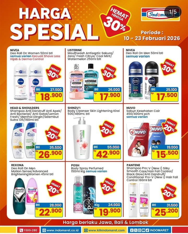 Promo Indomaret Hari Ini - 23 Februari 2026 Hemat 30%, Keju Cheddar Rp 10.900