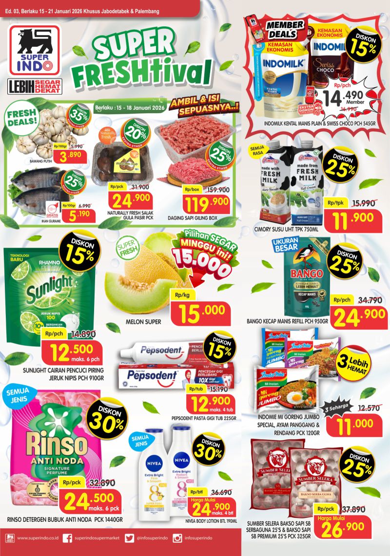 Promo Superindo Weekday Januari Edisi 19-22 Januari 2026: Ada Promo Beli 1 Gratis 1!